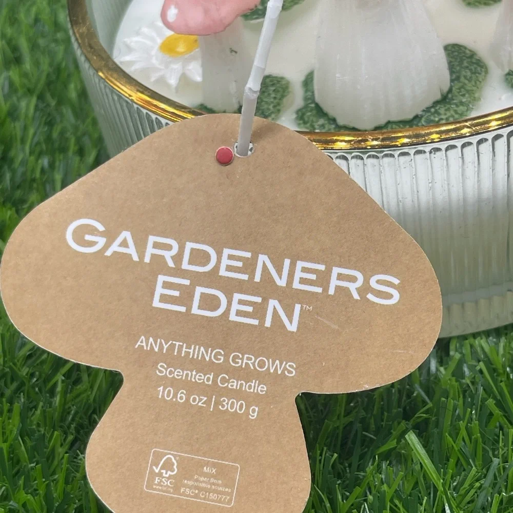 Mushroom Garden Candle - Red, Yellow, Pink